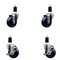 Service Caster 3.5'' SS Solid Poly Wheel Swivel 1-1/2'' Expanding Stem Caster Set 2 Brakes, 4PK SCC-SSEX20S3514-SPUS-2-TLB-2-112 - alternate 1